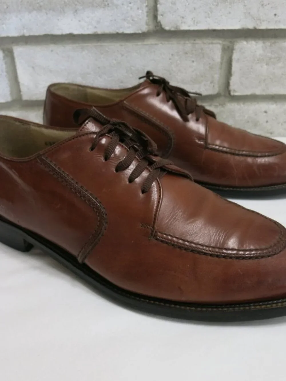 Vito Rufolo Split Toe Oil Tanned Leather Dress Oxfords Men's Footwear Shoes 10 M